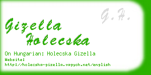 gizella holecska business card